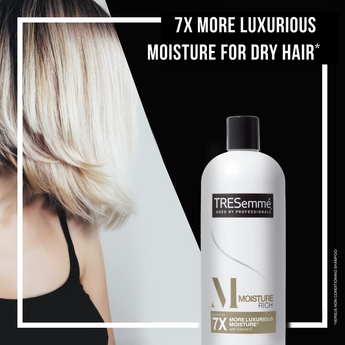 TRESemmé Conditioner Moisture Rich 3 Count for Dry Hair Professional Quality Salon-Healthy Look and Shine Moisture Rich Formulated with Vitamin E and Biotin 28 oz