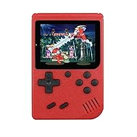 Handheld Games Console with Gamepad, 1020mAh Rechargeable Battery, 2.4 Inch LCD Screen, AV Cable, and Built-in 400 Classic Games - Portable Mini Game Player, Fun and Gift for Kids & Adults (RED)
