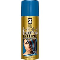 High Beams Intense Spray-On Hair Color –Headbanging Blue- 2.7 Oz - Add Temporary Color Highlight to Your Hair Instantly - Great for Streaking, Tipping or Frosting - Washes out Easily