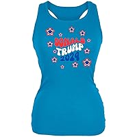 Election 2024 Donald Trump Patriotic Groovy Stars Juniors Tank Top