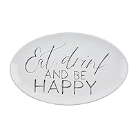Mud Pie Eat, Drink and Be Happy Platter, 17.5