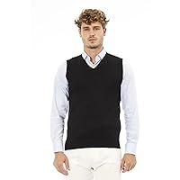 Elegant V-Neck Vest in Fine Rib Men's Knit