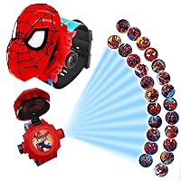 Superhero Projector Watch, Kids Digital Wrist Watch with 24 Anime Images as Gift for Birthday, Christmas and Easter Day