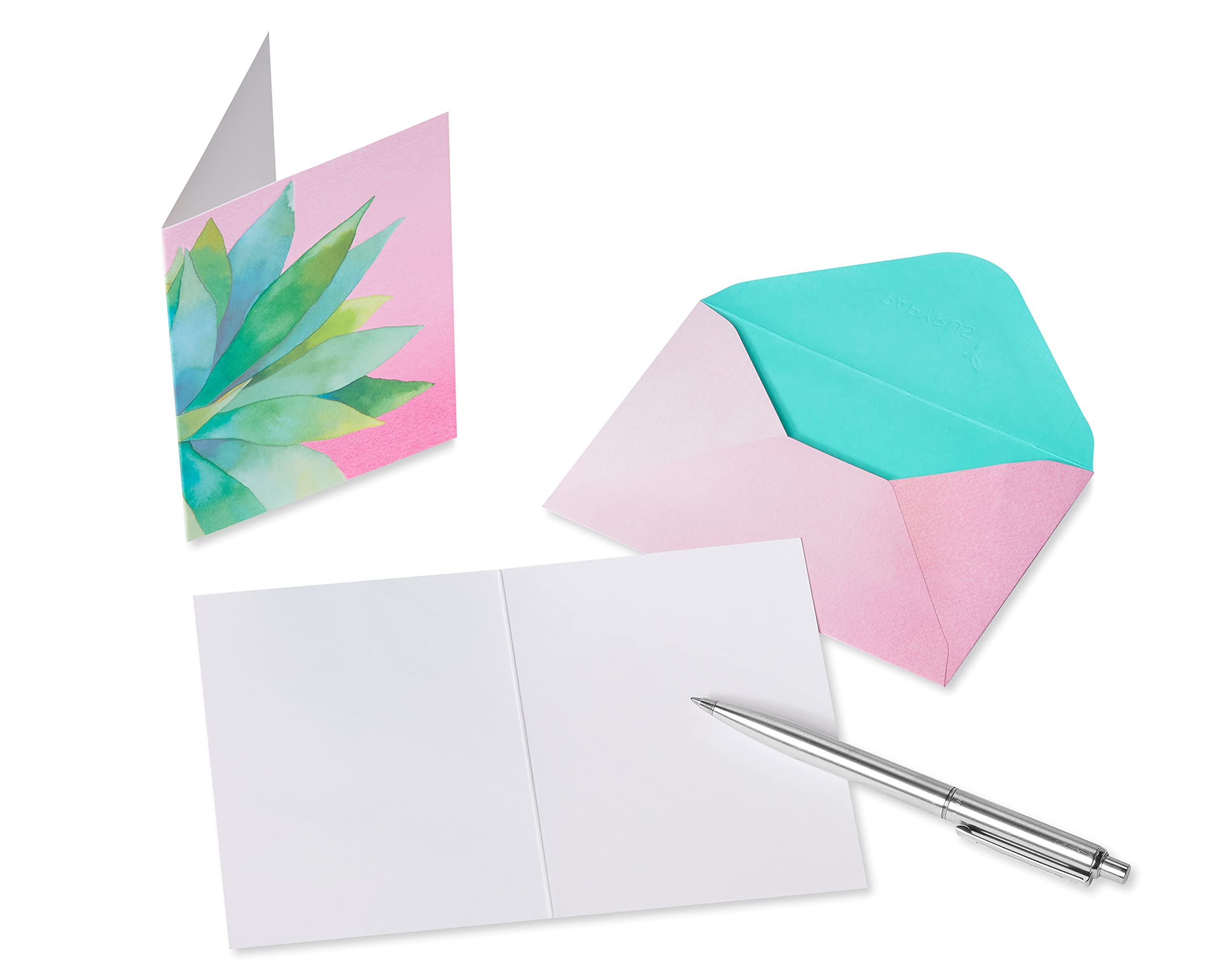 Papyrus Blank Cards with Envelopes, Bold Succulent (14-Count)