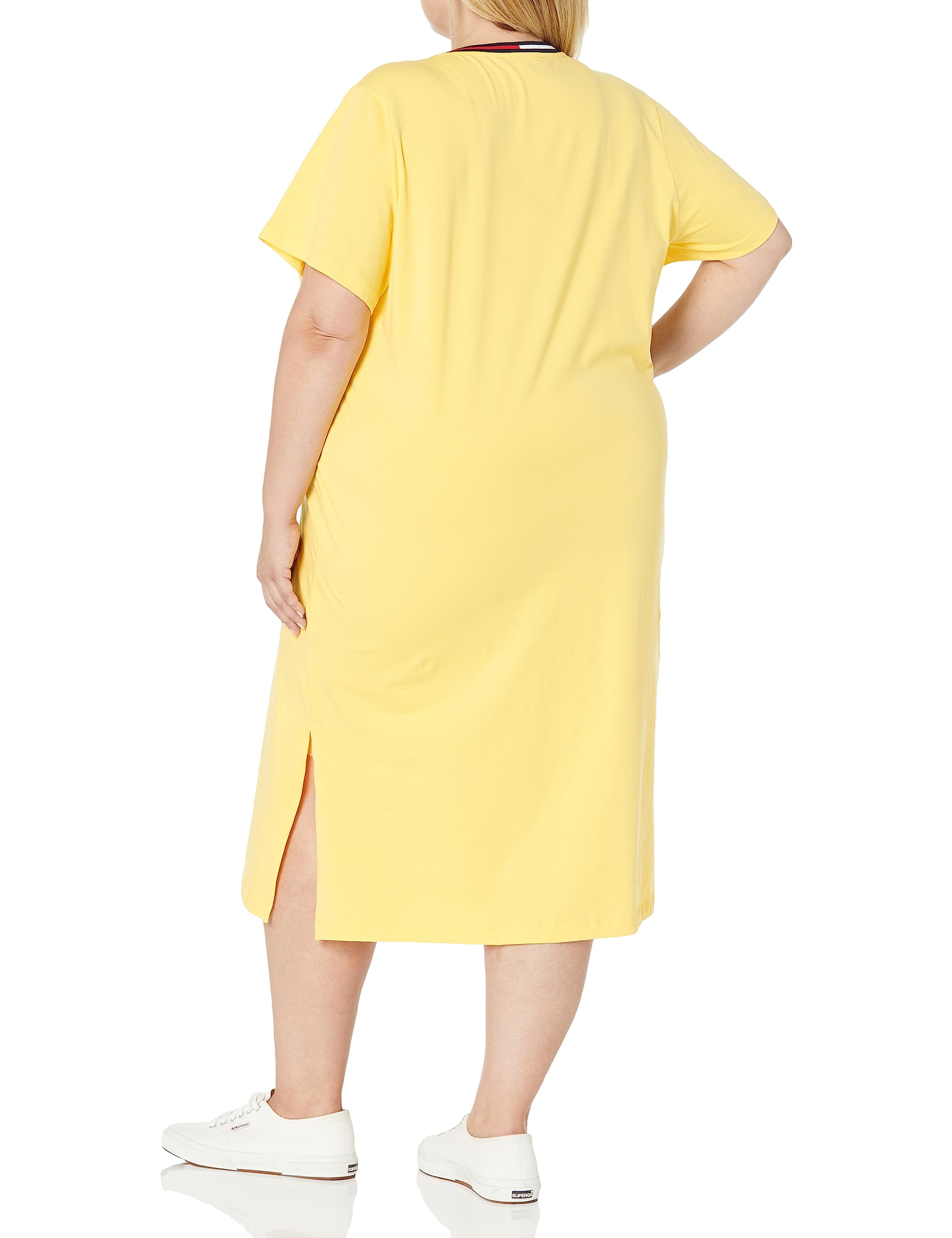 Tommy Hilfiger Women's Plus Fitted Midi Dress