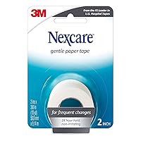 Nexcare Gentle Paper First Aid Tape, 2 Inches X 10 Yards, Pack of 6