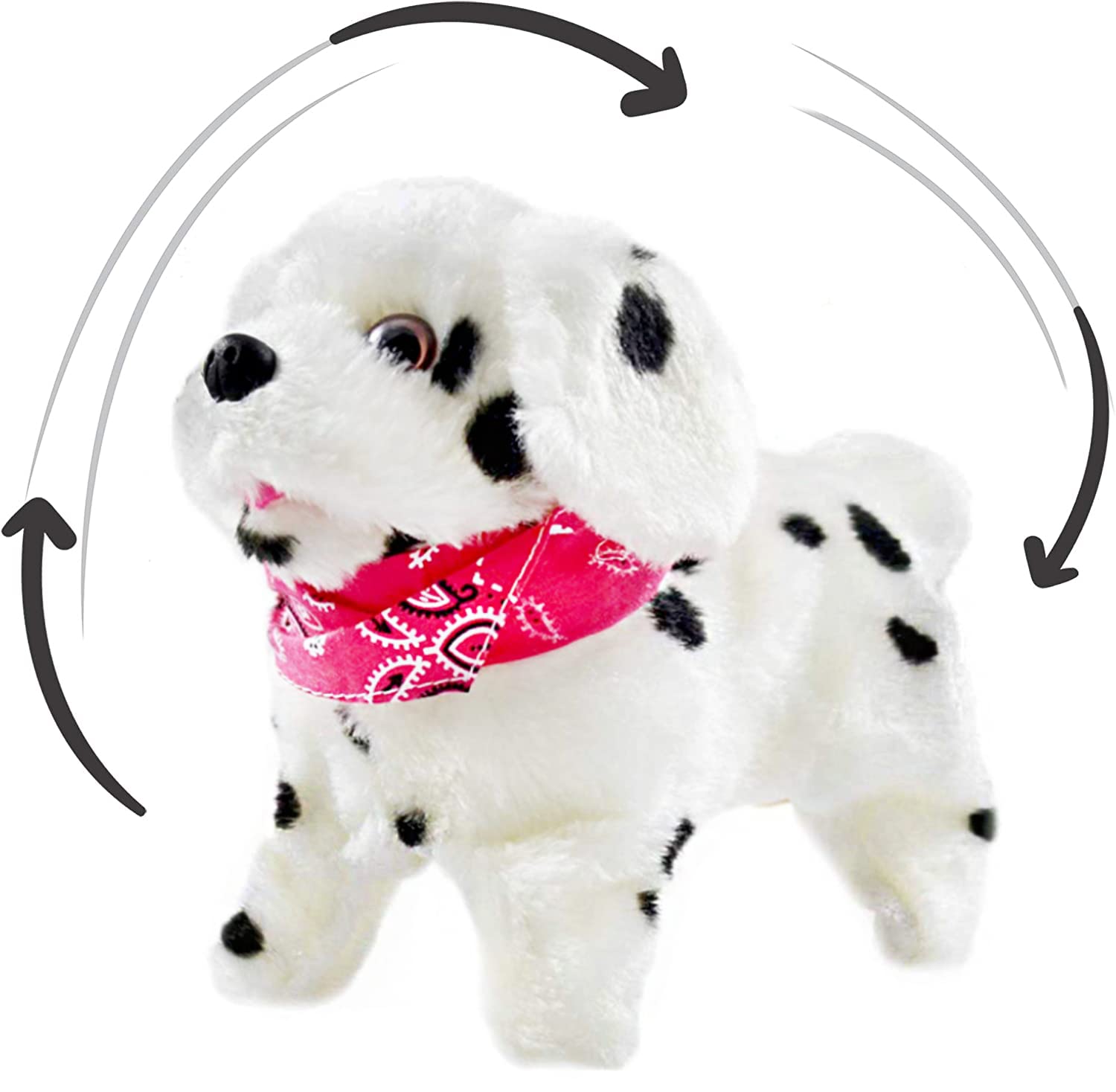 Haktoys Flip Over Puppy Battery Powered Dog Somersaults Walks Sits Barks for Animal and Pet Loving Toddlers & Kids