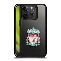Head Case Designs Officially Licensed Liverpool Football Club Logo Various Designs Black Shockproof Dual Protection Case Compatible with Apple iPhone 15 Pro