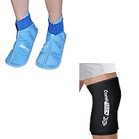 ComfiTECH Large Knee Ice Sleeve Pack for Injuries Compression Sleeve, Foot Ice Pack Wrap for Swollen Feet Ice Pack for Foot Recovery