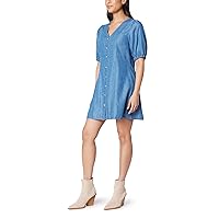 Angels Forever Young Women's Greta Chambray Button Down Mini Dress