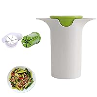 Cucumber Manual Slicer Carrot Grape Tomato Strawberry Cutter,Creative Multi-functional Kitchen Tools Fruit and Vegetable Chopper Fruit Dispenser for Pizza Salad Potato Chips Prepare Dishes