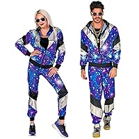Womens 80s Tracksuit Vintage Hip Hop Windbreaker Men's 80s Disco Tracksuit 90s Shell Suit outfits