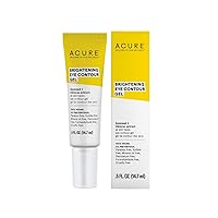 ACURE Brightening Eye Contour Gel - Eye Cream for Puffiness & Dark Area - Hydrating Seaweed & Hibiscus Extract with Soothing Argan, Witch Hazel and Aloe - Vegan Formula for All Skin Types - 0.5 Fl Oz