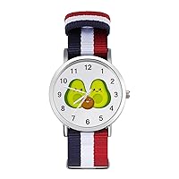 Cute Avocado Family Men's Watches Minimalist Fashion Business Casual Quartz Wrist Watch for Women
