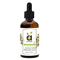 Moroccan Argan Oil, Cold Pressed & Certified Organic, 100ml (for Hair, Skin & Anti-Ageing Face Care)
