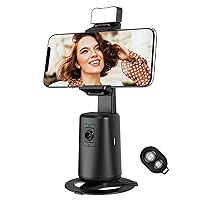 Auto Face Tracking Tripod, Tracking Phone Holder, 360° Rotation Auto Tracking Phone Holder with Stand for Remote, No App, Gesture Control, Smart Face Tracking Phone Tripod Stand for Vlog, Tiktok