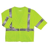 unisex adult Class 3 FR Safety Vest Sleeves H L, Lime, Large-X-Large