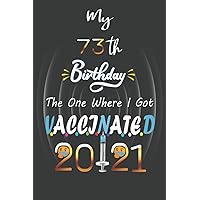 My 73 th Birthday The One Where I Got Vaccinated 2021: Funny 73th Birthday, 73 Years Old, Gift Ideas For men, women, coworker, Friends Born In 1948, ... Notebook To Write In,6