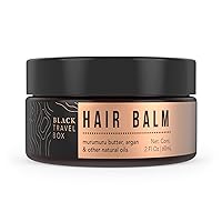 Hair Balm With Jojoba, Argan & Coconut Oils To Seals, Nourishes & Adds Shine for Frizz Control, Scalp Itch Relief, & Wash 'n Go Styling, TSA Friendly - 2.0 Oz