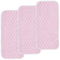 BlueSnail Quilted Thicker Waterproof Changing Pad Liners,3 Count(Pink)