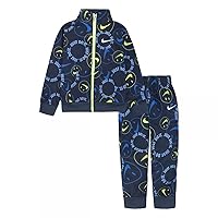 Nike Little Boys Full Zip Smiley Print Tricot Jacket and Pants 2 Piece Set