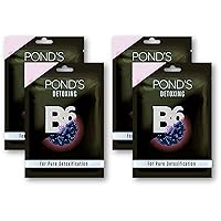 Pond's Vitamin Duo Sheet Mask Detoxing Vitamin B6 + Bamboo Charcoal 25ml (pack of 4) Unique
