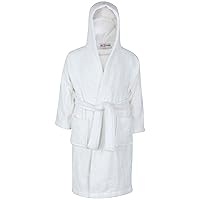 Unisex Terry Towel Robe 100% Cotton Dressing Gown - Towel Bathrobe White 13.