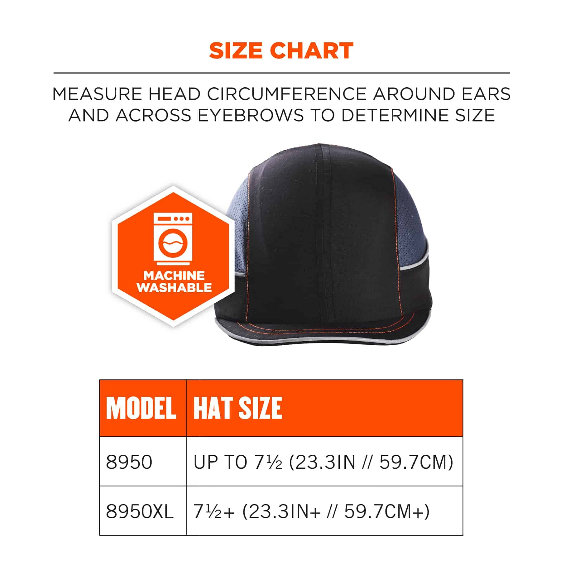 Safety Bump Cap, Baseball Hat Style, Comfortable Head Protection, Micro Brim, Skullerz 8950,Black