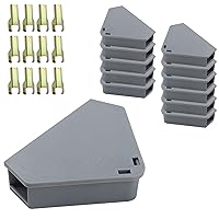 Mouse Station with Keys Grey 12 Pack, Key Required Mouse Stations, Mice Stations, Keeps Children and Pets Safe Indoor & Outdoor
