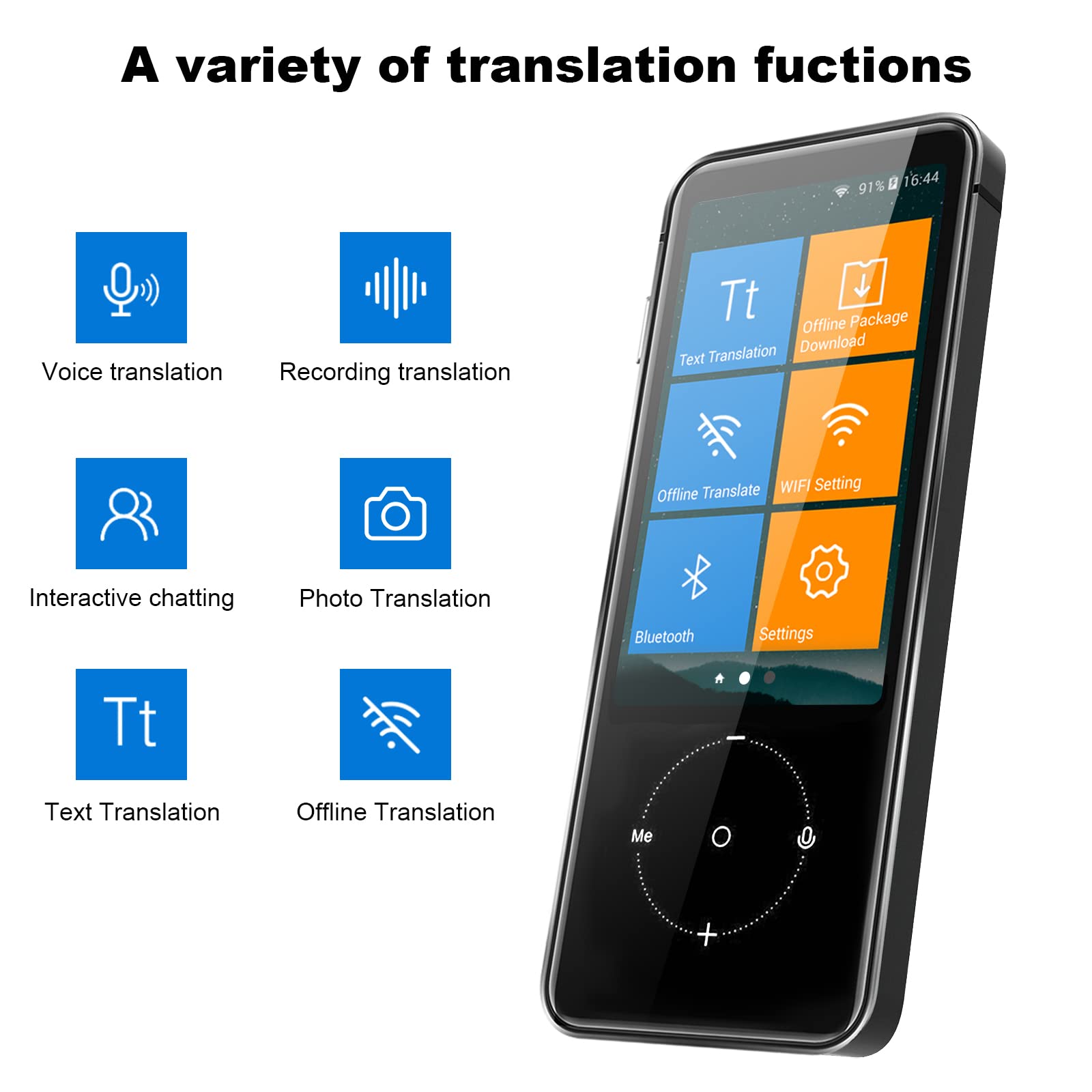 Language Translator Device,107 Language Portable Voice Translator with Touch Screen,Instant Translator Device for Learning a Second Language, Travel, International Business Exchange