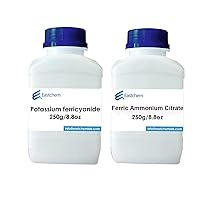 Potassium Ferricyanide (99.50%)(250g/8.8oz) and Ferric Ammonium Citrate(Green) 250g/8.8oz) for Cyanotype