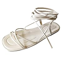 Ladies Fashion Summer Leather Strap Combination Open Toe Ankle Strap Flat Sandals Fisherman Sandals for Women