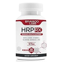 Bravado Labs Premium HRP Supplement - Outbreak Support with Super Lysine - Immune Support Supplement for Adults (120 Capsules)
