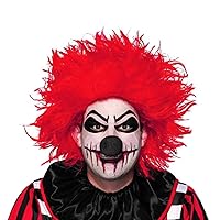 Forum Novelties Wild Evil Clown Costume Wig, Red, Adults and Children 14+