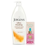 Jergens Ultra Healing Body Moisturizer and SOL Deeper by the Drop Self Tanning Serum, 21 Oz Lotion, 1 Oz Serum