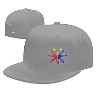 Philippine Flag Snapback Hats Flat Brim Bill Hat Dad Hat Men Women Adjustable Hip Hop Cap