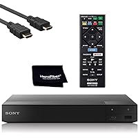 Sony BDP S3700 Blu-Ray Disc Player with Built-in Wi-Fi + Remote Control, Bundled With Xtech High-Speed HDMI Cable with Ethernet + HeroFiber Ultra Gentle Cleaning Cloth