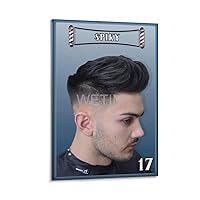 AYTGBF Modern Barber Shop Salon Hair Cut for Men Poster Beauty Salon Poster (8) Canvas Painting Posters And Prints Wall Art Pictures for Living Room Bedroom Decor 16x24inch(40x60cm) Frame-style