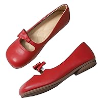 Hee grand Mary Jane Flats Shoes Women Dressy Comfortable Square Toe Slip on Ballet Flat