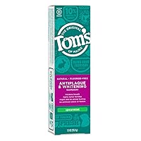 Tom's of Maine Fluoride-Free Antiplaque & Whitening Natural Toothpaste, Spearmint, 5.5 oz.