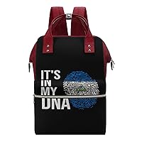 It's in My DNA Nicaragua Flag Multifunction Diaper Bag Backpack Large Capacity Travel Back Pack Waterproof Mommy Bags