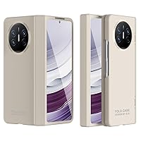 Phone Case Ultra-Thin Lightweight Case Compatible with Huawei Mate X5 with Hinge+Screen Protector Shockproof Full Protective Rugged Cover for Mate X5 (Color : Beige)