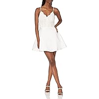 Speechless Women's Sleeveless Lace Bodice Fit and Flare Party Dress