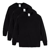 Hanes Boys ComfortSoft Long-Sleeve T-Shirt Pack, Cotton Tees for Boys, 3-Pack
