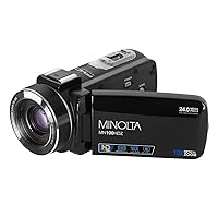 Minolta MN100HDZ 1080p Full HD / 24 MP Night Vision Camcorder with 10x Optical Zoom