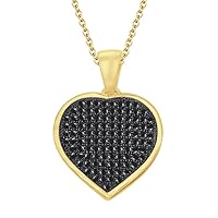 1.22 Ct Round Simulated Diamond Pave Heart Pendant Necklace With 18