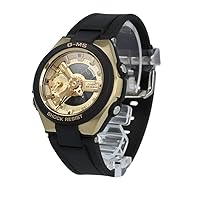 CASIO MSG-400G-1A2 Baby-G Wristwatch, Women's, Analog, Digital, Analog, Digital, G-MS, Black, Gold, Gold, Modern