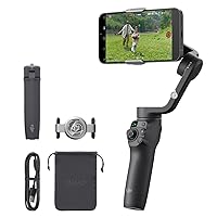 Osmo Mobile 6 Gimbal Stabilizer for Smartphones, 3-Axis Phone Gimbal, Built-In Extension Rod, Object Tracking, Portable and Foldable, Vlogging Stabilizer, YouTube TikTok, Slate Gray