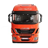 Scale Model Cars for Scale Iveco Stralis Hi-Way Heavy Truck Trailer Car Models Diecast Toys Collection 1:12 Toy Car Model
