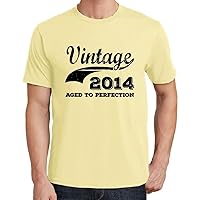 Men's Graphic T-Shirt Aged to Perfection 2014 10th Birthday Anniversary 10 Year Old Gift 2014 Vintage